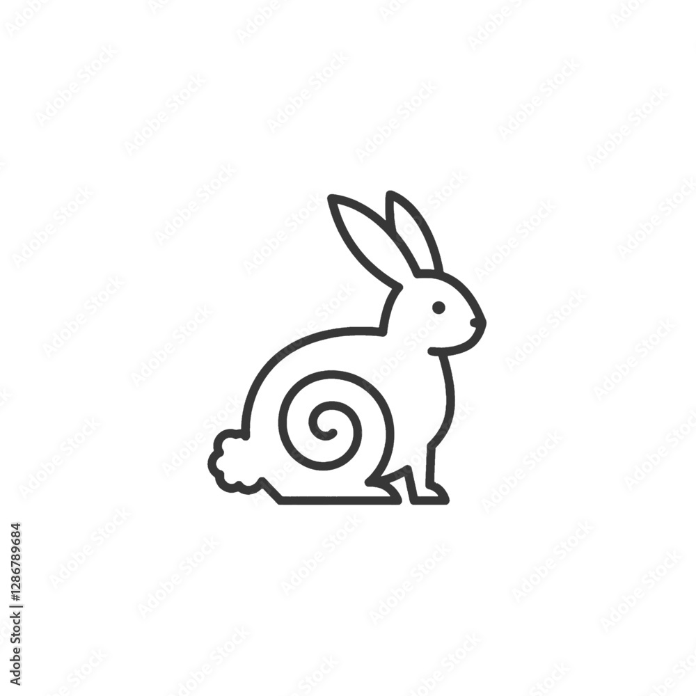 Obraz premium Rabbit Vector Logo Design