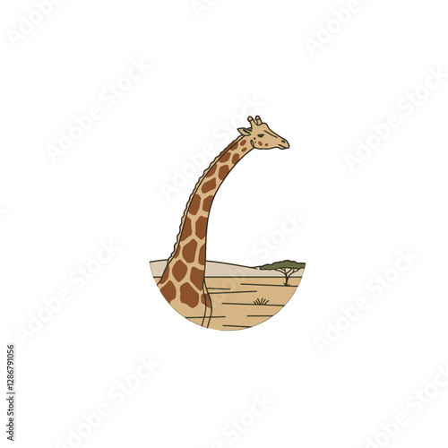 Giraffe Vector Logo Design