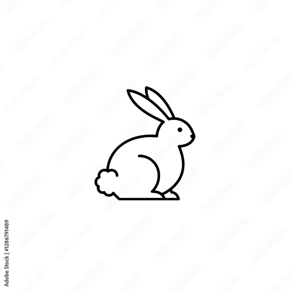 Rabbit Vector Logo Design Rabbit Vector Logo Design