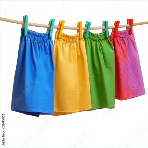 Washing Line Isolated