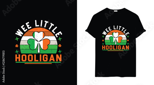 Wee Little Hooligan - Irish St. Patrick’s Day Shamrock T-Shirt Design