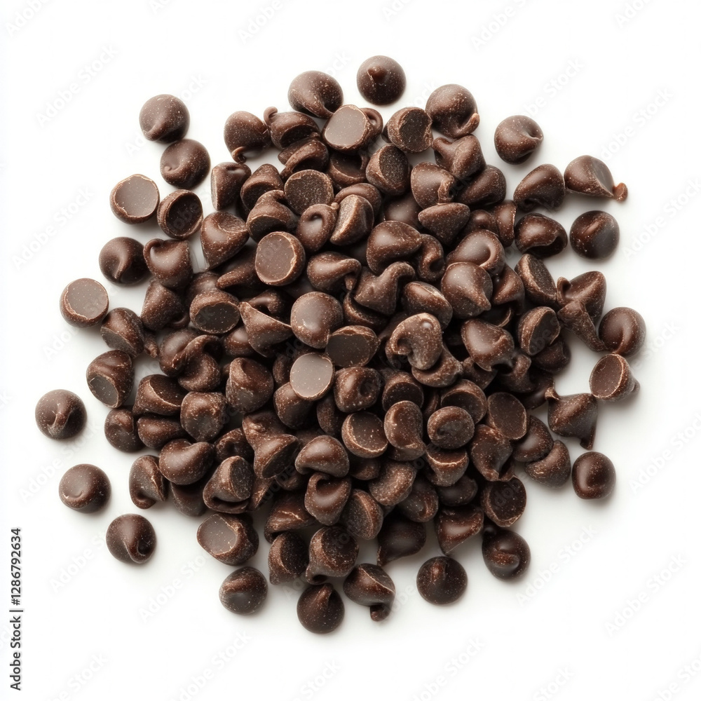 Chocolate Chips Isolated Chocolate Chips Isolated
