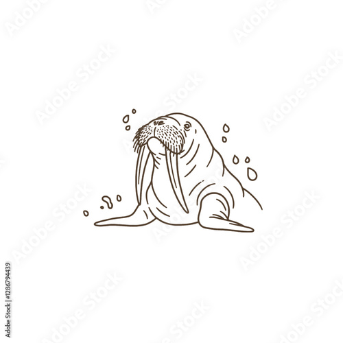 Walrus Vector Logo Design