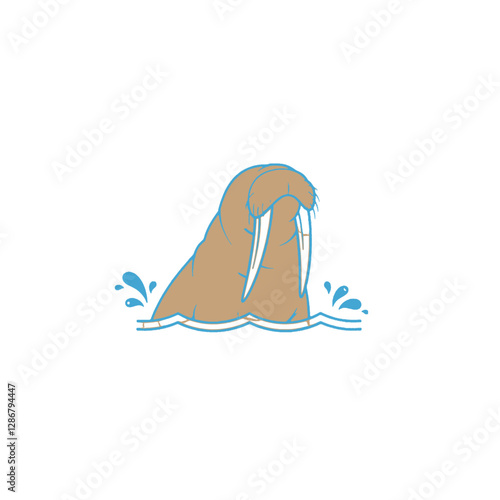 Walrus Vector Logo Design