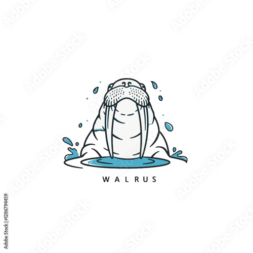 Walrus Vector Logo Design