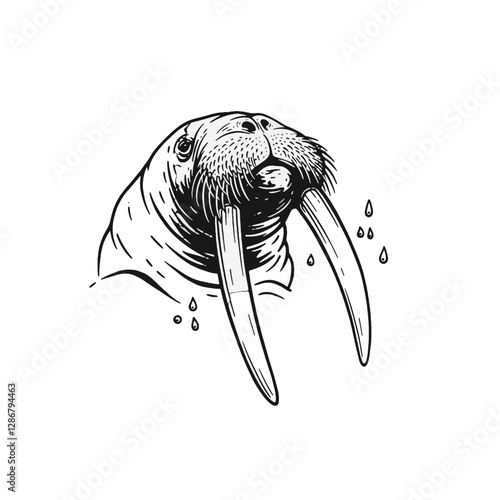 Walrus Vector Logo Design