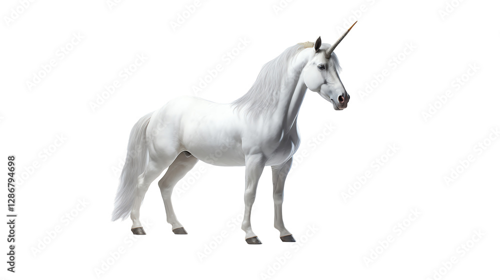 Isolated White Unicorn Isolated White Unicorn