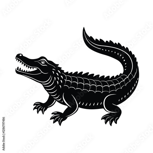 crocodile isolated on white background