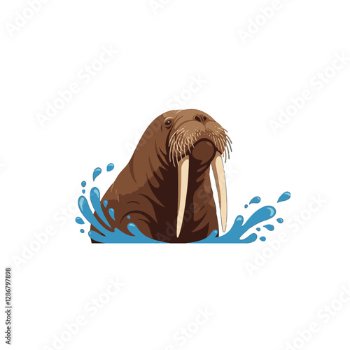 Walrus Vector Logo Design