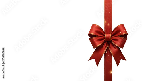 A beautifully designed Christmas card with a ribbon and bow, enhanced by AI-generated artwork to create personalized and futuristic holiday greetings.
