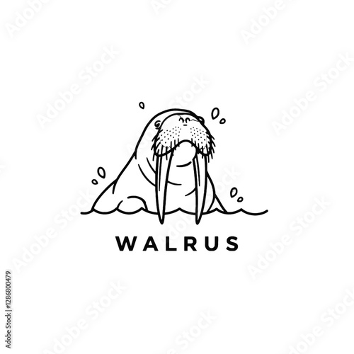 Walrus Vector Logo Design