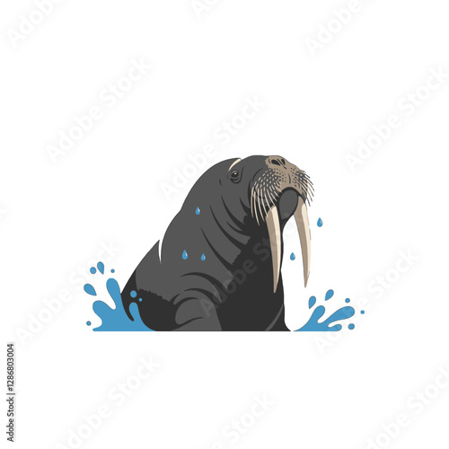 Walrus Vector Logo Design