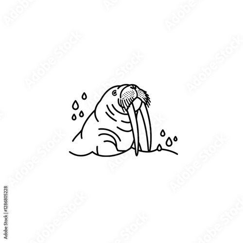 Walrus Vector Logo Design