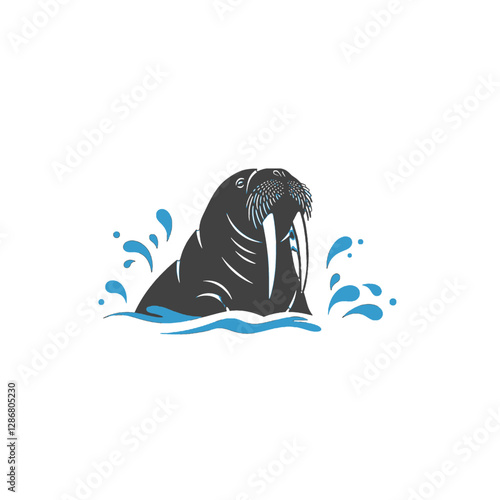 Walrus Vector Logo Design