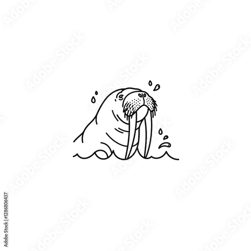 Walrus Vector Logo Design