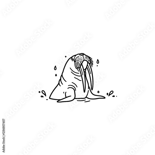 Walrus Vector Logo Design