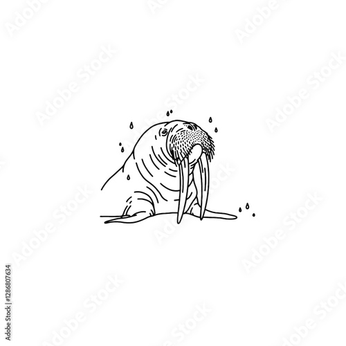 Walrus Vector Logo Design