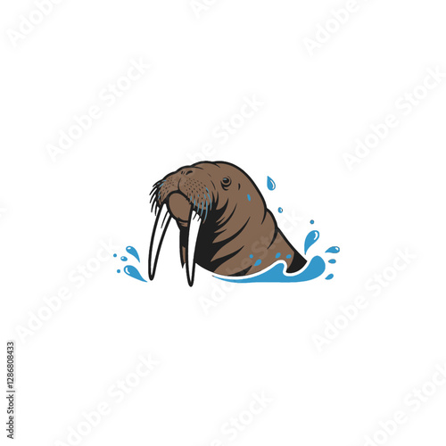 Walrus Vector Logo Design