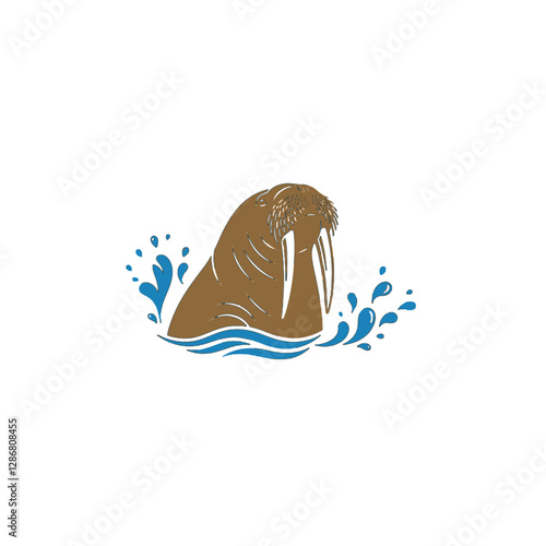 Walrus Vector Logo Design