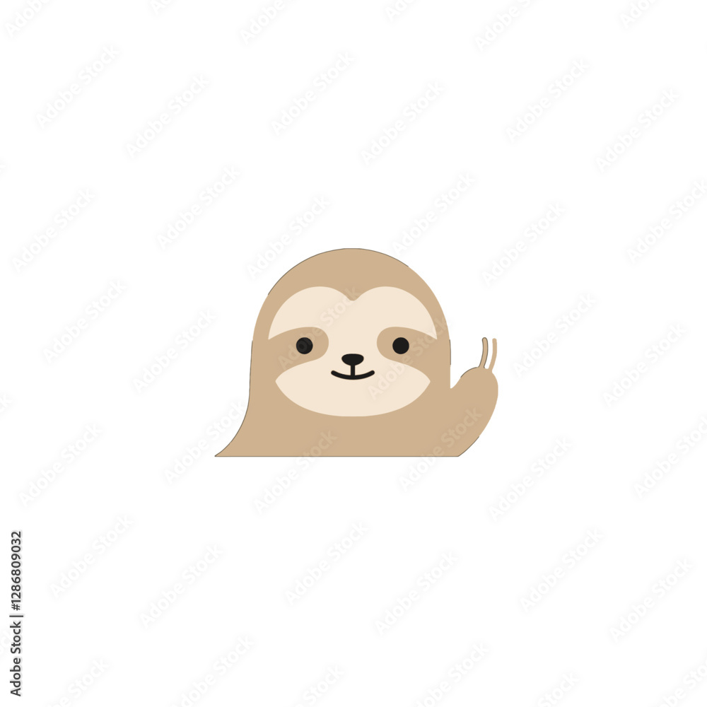 Naklejka premium Sloth Vector Logo Design