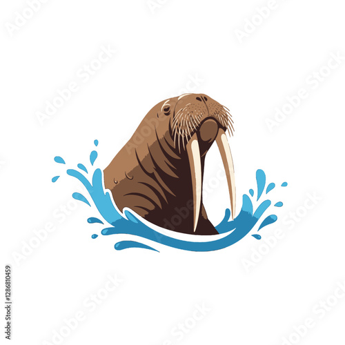 Walrus Vector Logo Design
