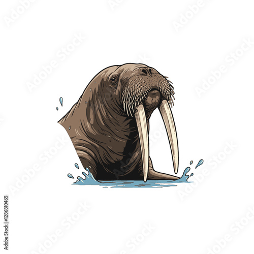 Walrus Vector Logo Design