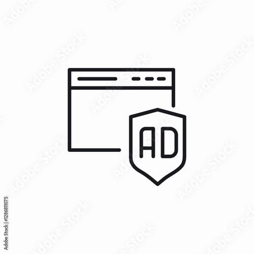 tab advertisement security icon sign vector