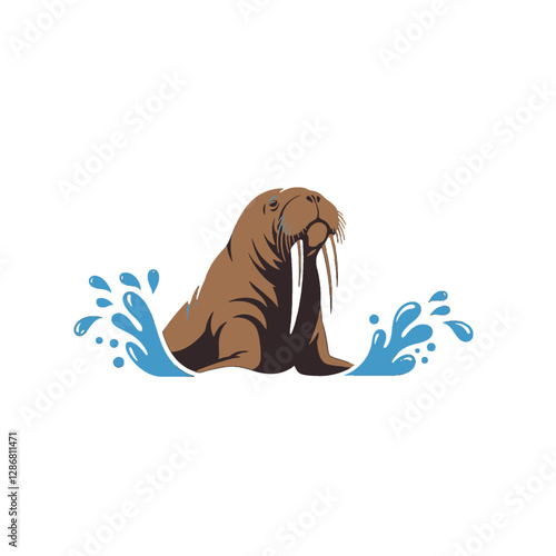 Walrus Vector Logo Design