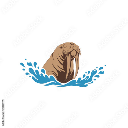 Walrus Vector Logo Design