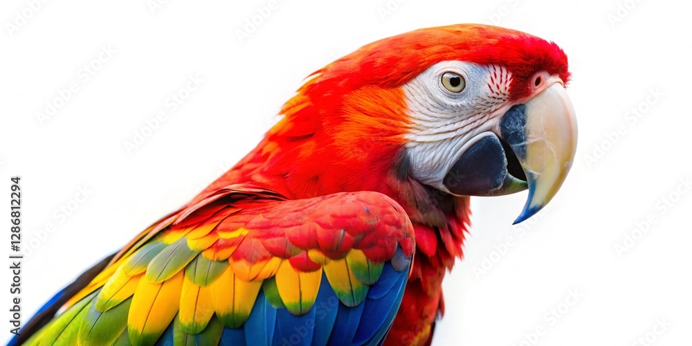 scarlet macaw parrot isolated on white background scarlet macaw parrot isolated on white background