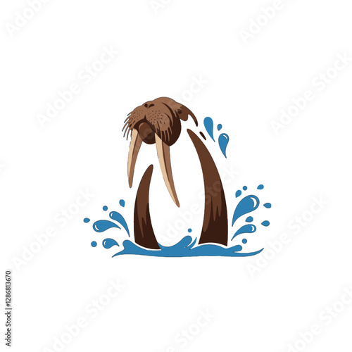 Walrus Vector Logo Design