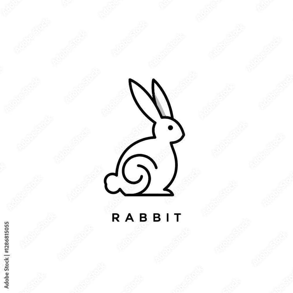 Rabbit Vector Logo Design Rabbit Vector Logo Design