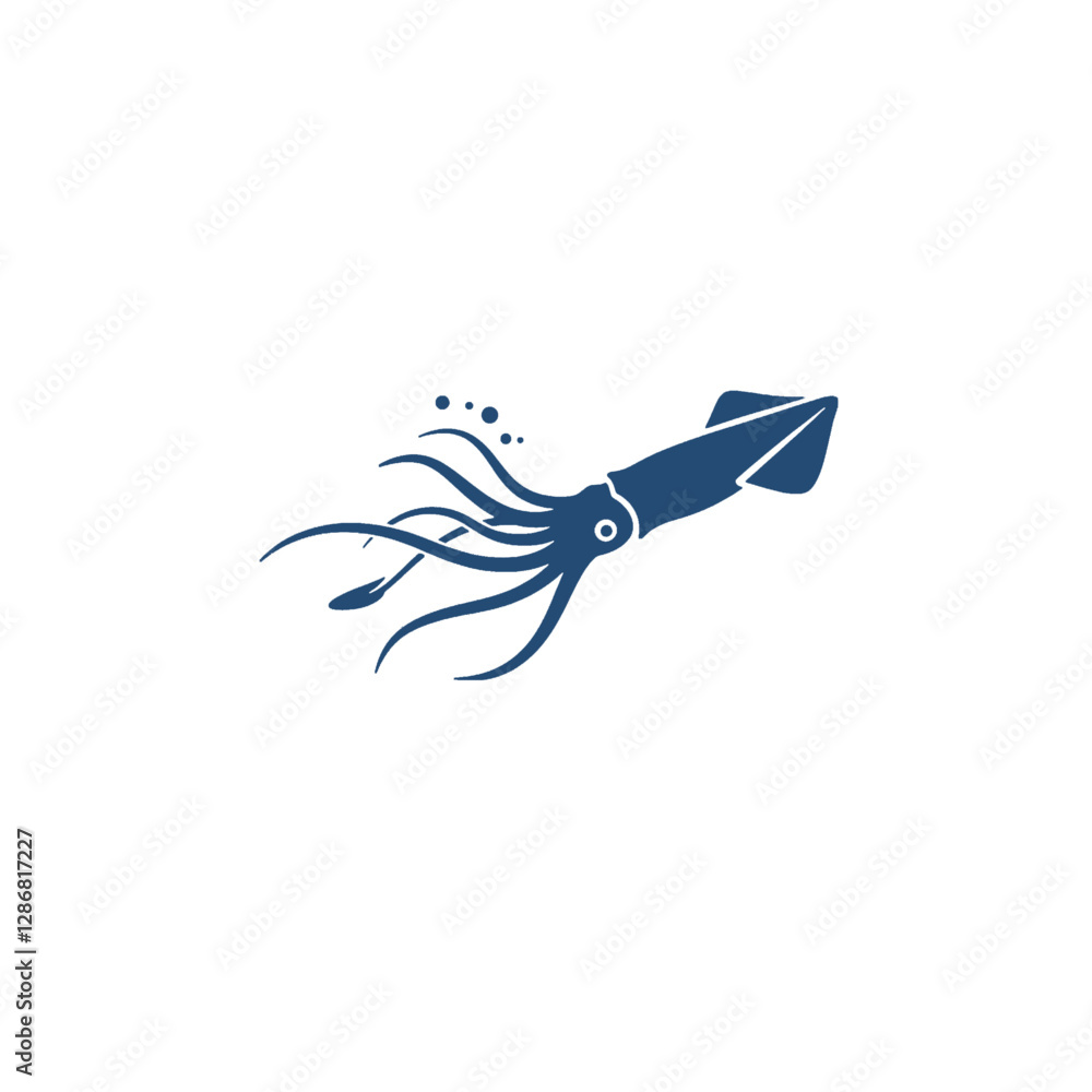 Obraz premium Squid Vector Logo Design