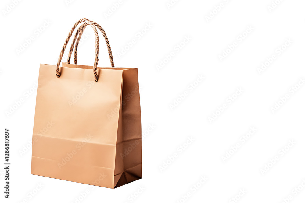 Minimalist Kraft Paper Shopping Bag with Twisted Handles Minimalist Kraft Paper Shopping Bag with Twisted Handles