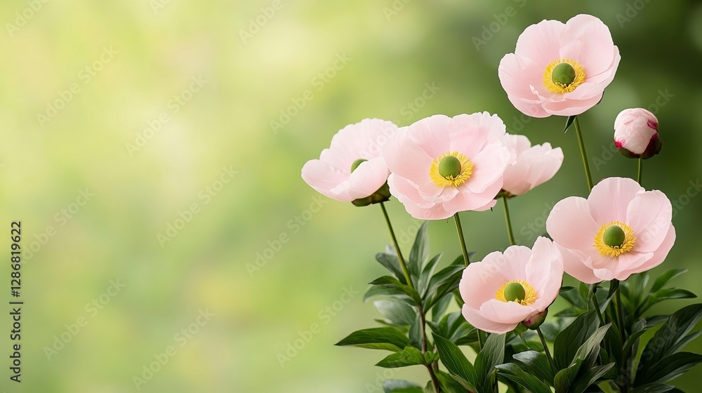 Elegant Soft pink peonies in full bloom against a blurred pastel background delicate and romantic floral backdrop for elegant designs Elegant Soft pink peonies in full bloom against a blurred pastel background delicate and romantic floral backdrop for elegant designs