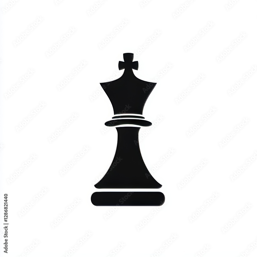 The iconic sign of a queen chess piece is depicted in a modern black illustration eps The iconic sign of a queen chess piece is depicted in a modern black illustration eps