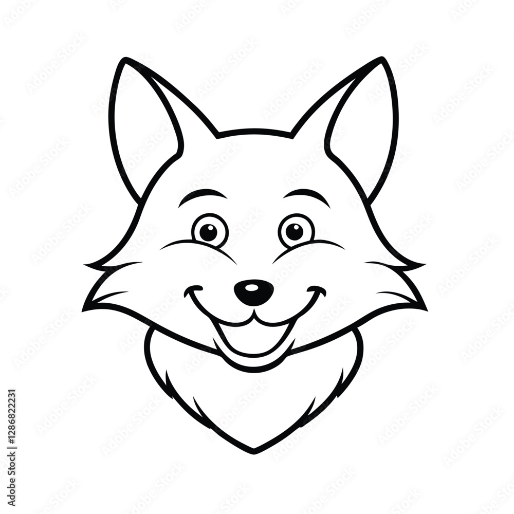 Naklejka premium vector illustration of a fox