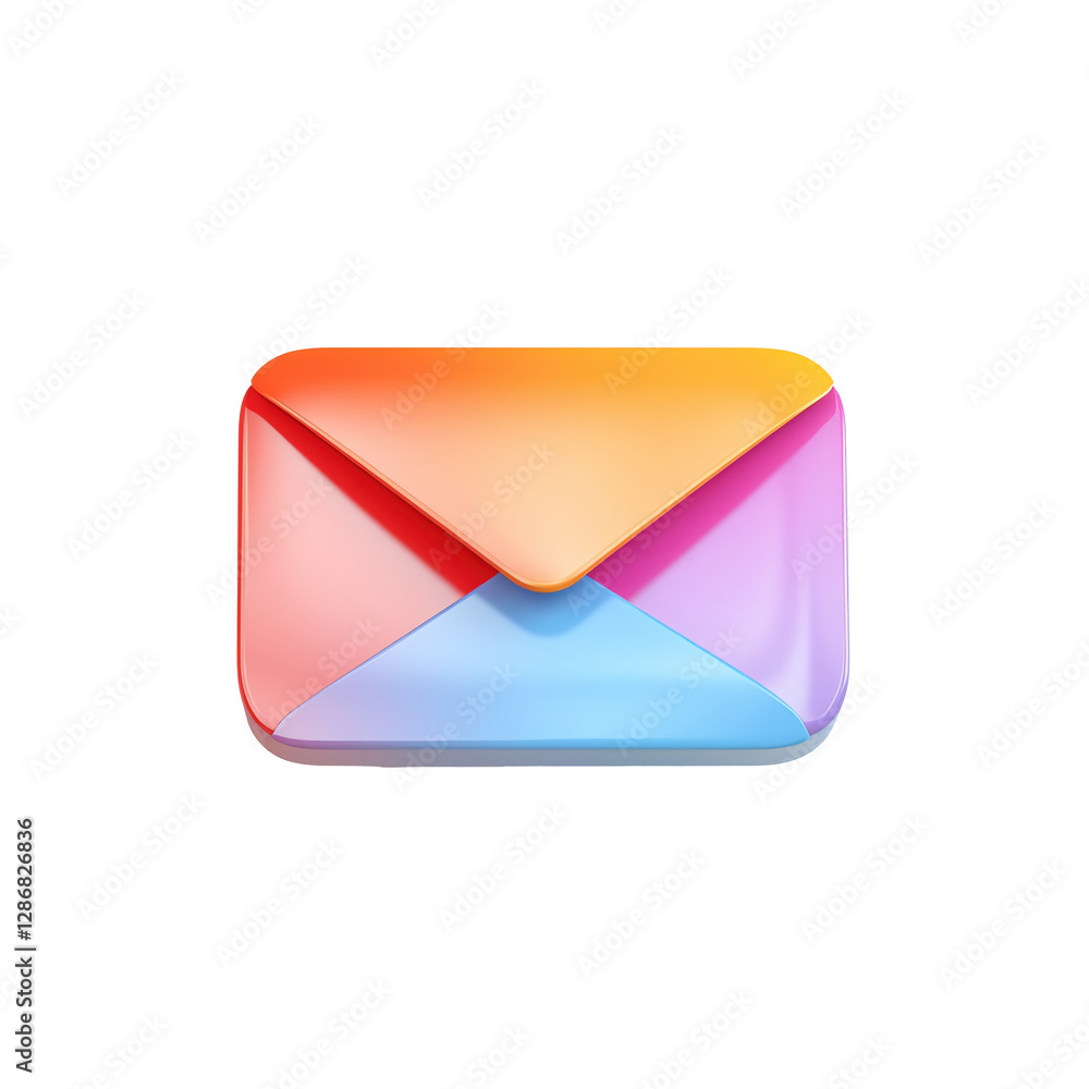 Isolated Colorful Envelope Isolated Colorful Envelope