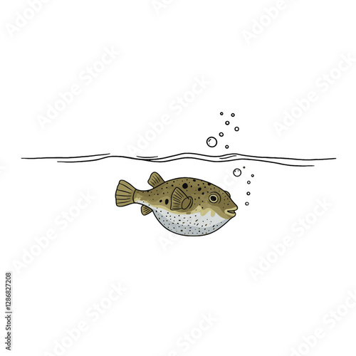 Pufferfish Vector Logo Design