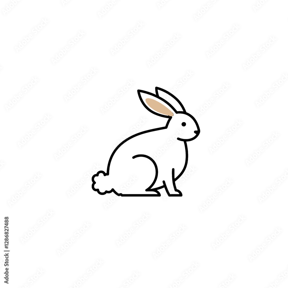 Rabbit Vector Logo Design Rabbit Vector Logo Design