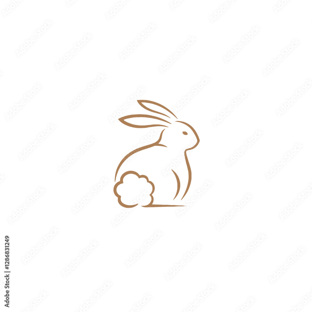 Rabbit Vector Logo Design Rabbit Vector Logo Design