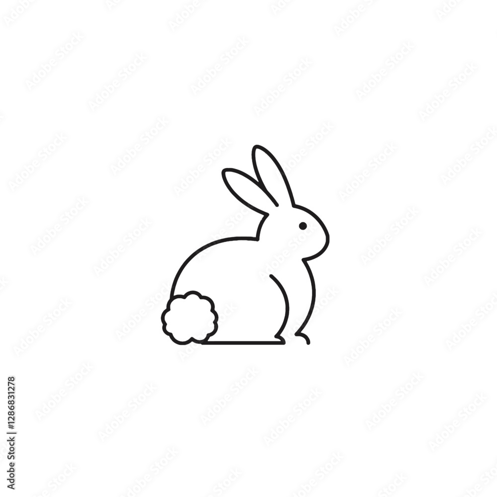 Rabbit Vector Logo Design Rabbit Vector Logo Design