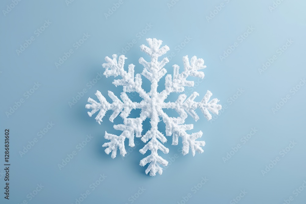 Delicate white snowflake on clean background nature photography minimalist style Delicate white snowflake on clean background nature photography minimalist style