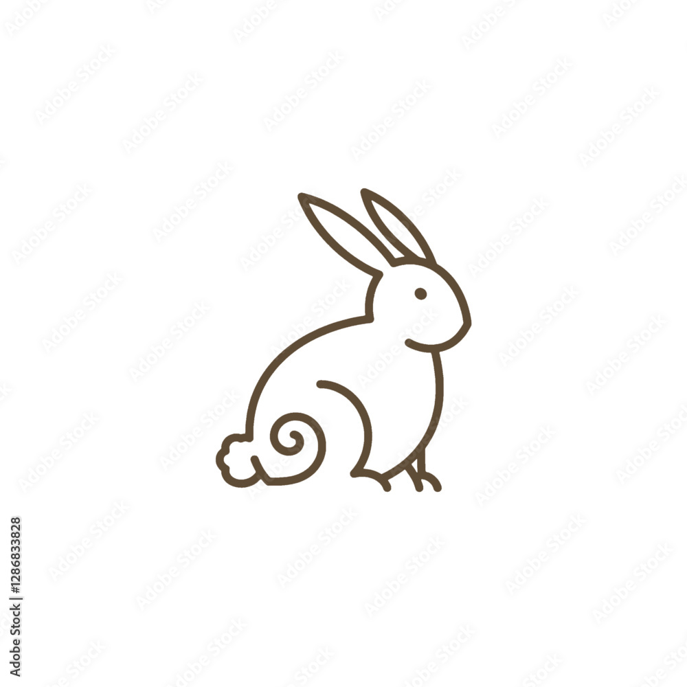 Rabbit Vector Logo Design Rabbit Vector Logo Design