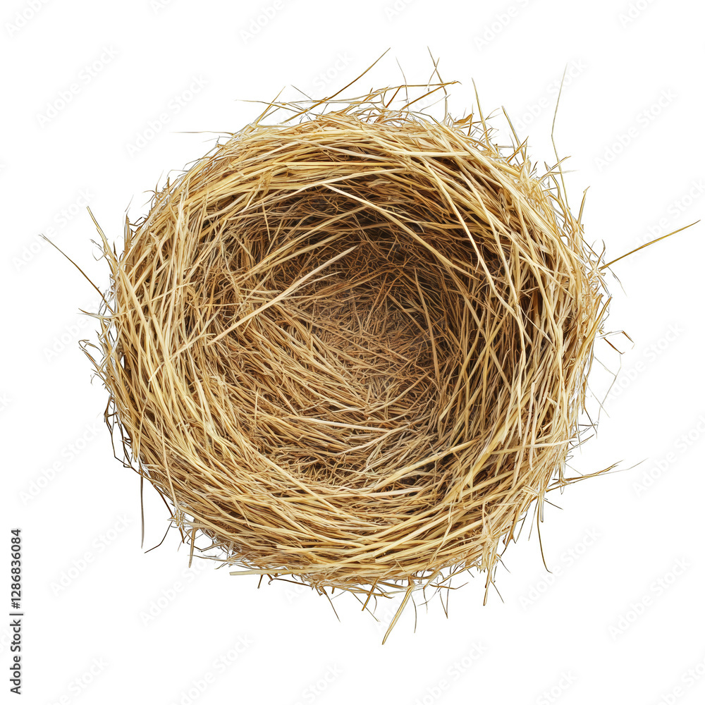 Obraz premium bird nest on white background