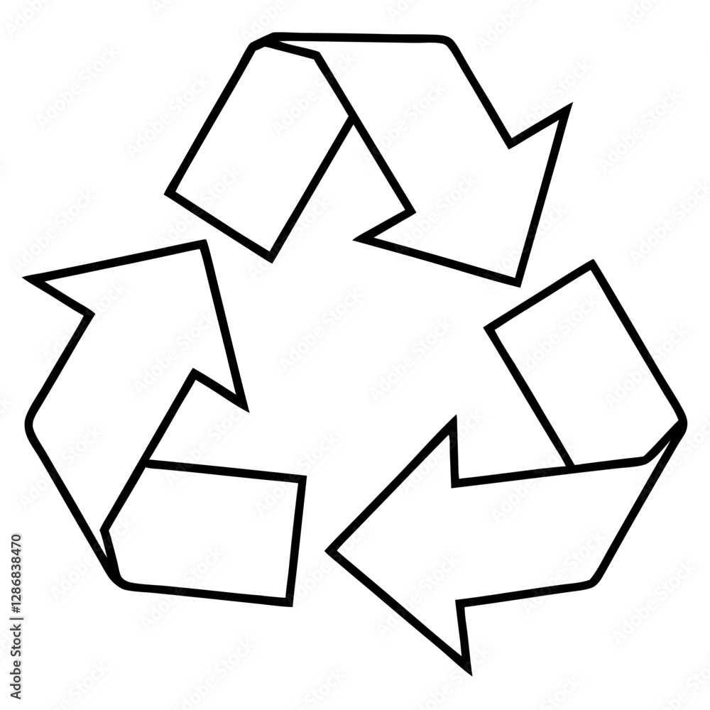Recycle Symbol Icon Vector Art Illustration for Eco-Friendly and Sustainability Design Recycle Symbol Icon Vector Art Illustration for Eco-Friendly and Sustainability Design