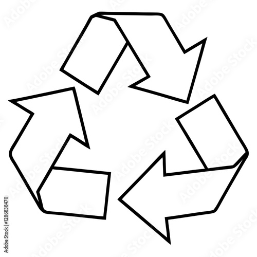Recycle Symbol Icon Vector Art Illustration for Eco-Friendly and Sustainability Design