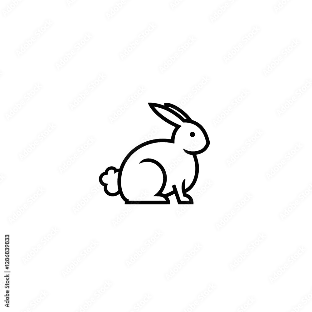 Bunny Vector Logo Design Bunny Vector Logo Design
