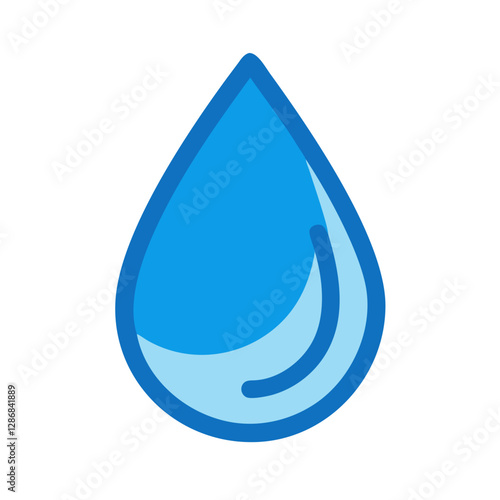 Water Drop Icon Vector Art Illustration for Nature Liquid and Eco Design