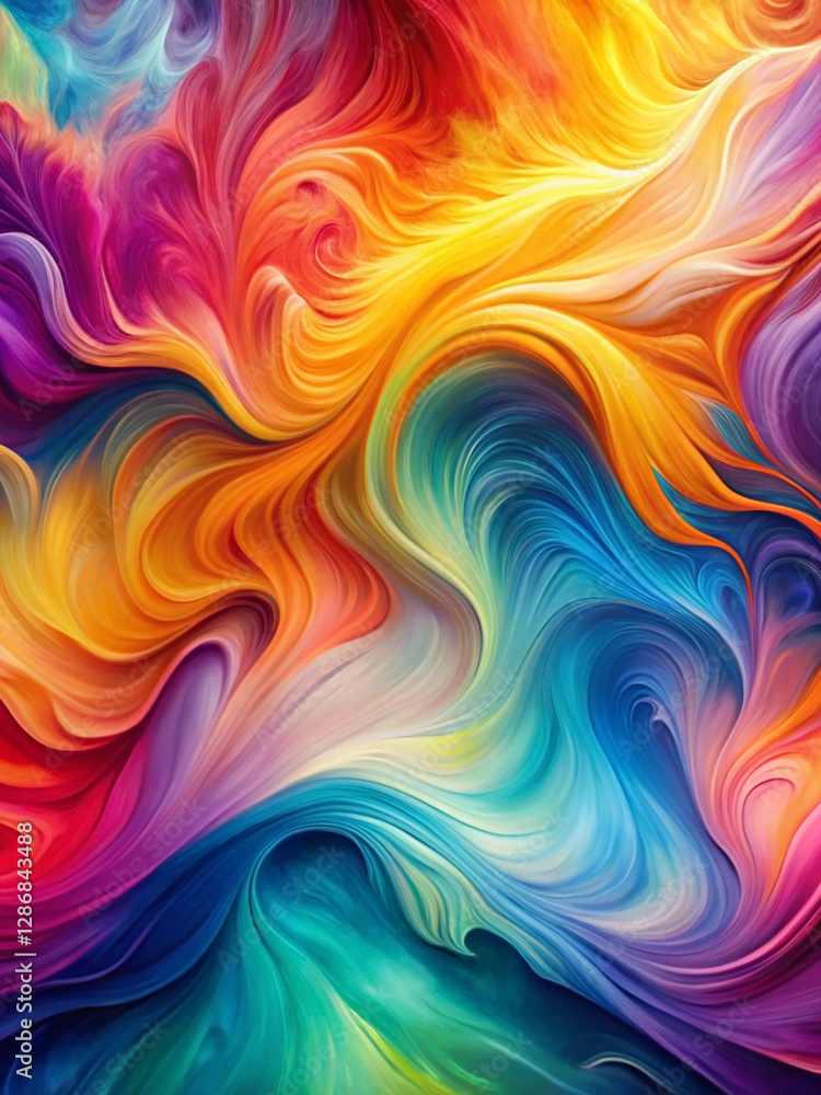 Abstract vibrant swirling colors, fluid paint texture. Abstract vibrant swirling colors, fluid paint texture.